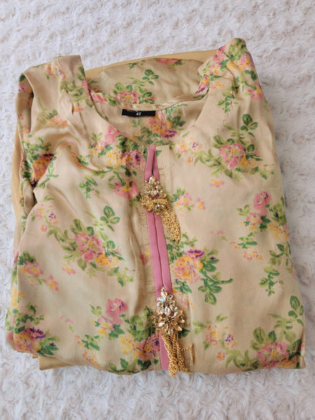 Pakistani Raw Silk Kamiz With Pure Chiffon Duppata Collection 2021 -100% Original Guaranteed