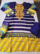 Pakistani linen Embroidered Salwar kameez Ready To Ship