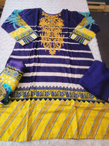 Pakistani linen Embroidered Salwar kameez Ready To Ship