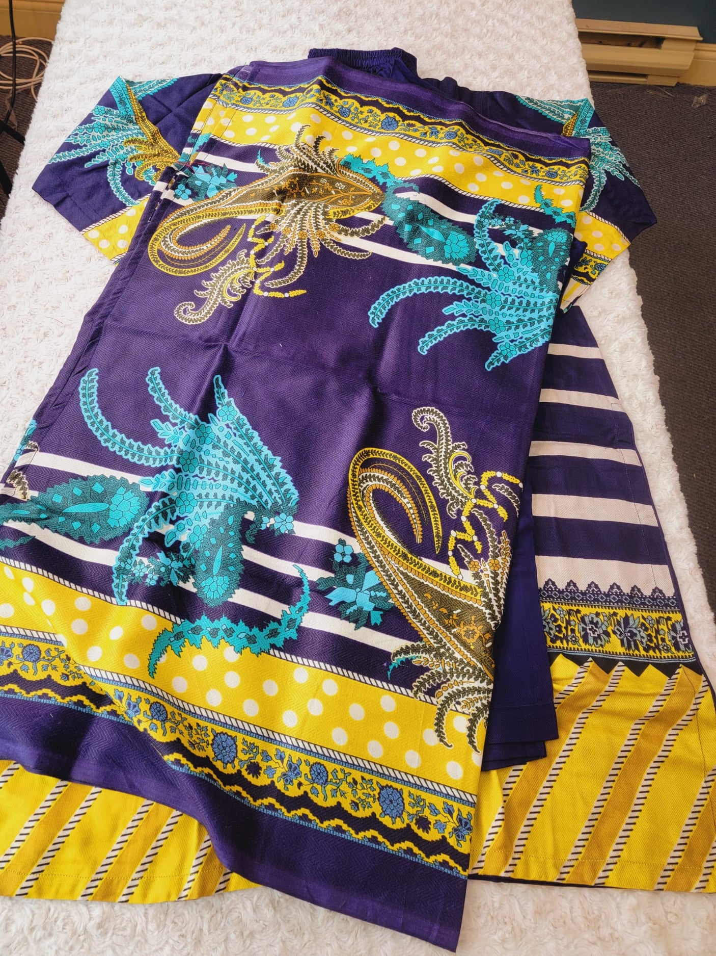 Pakistani linen Embroidered Salwar kameez Ready To Ship