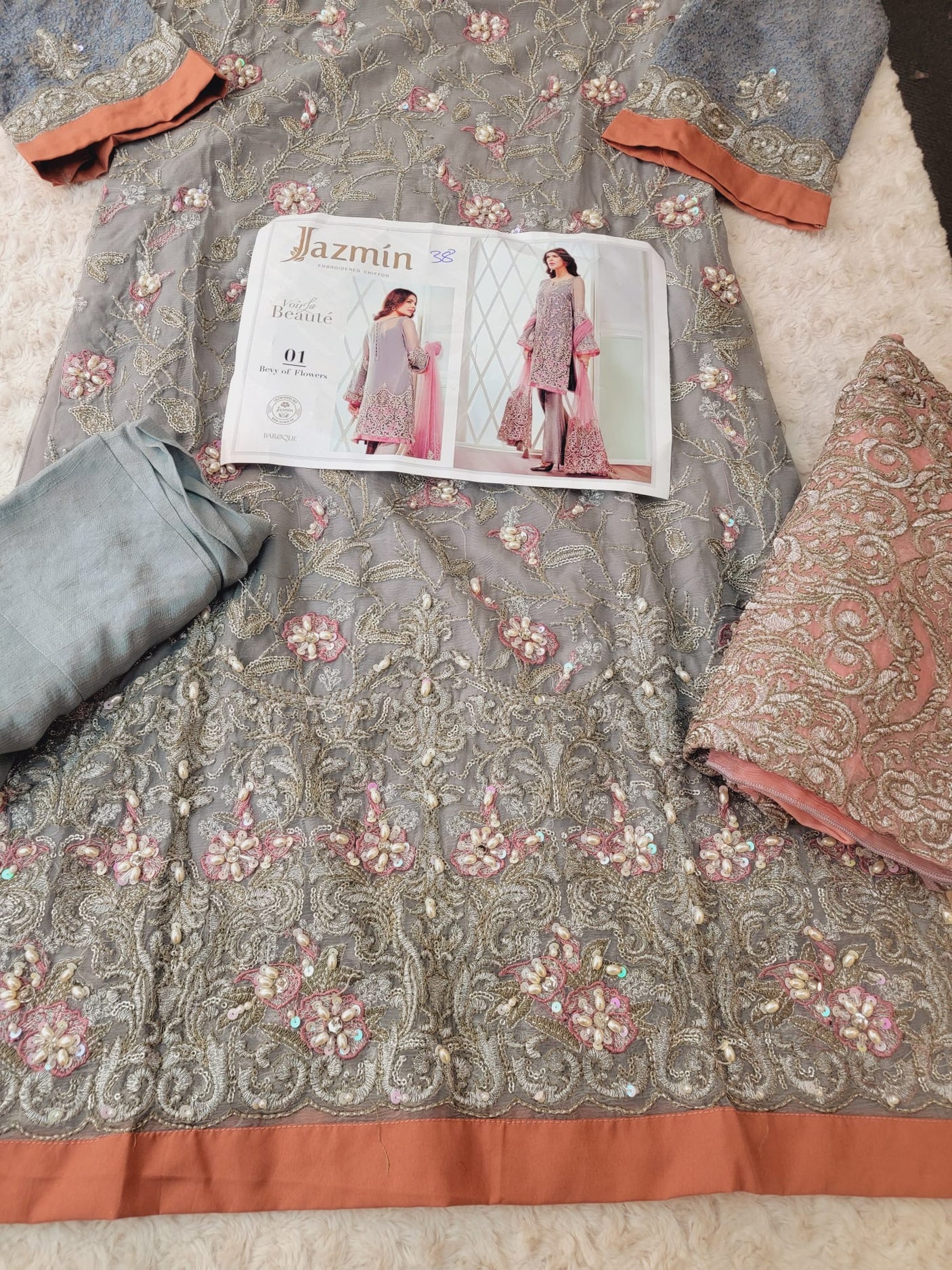 Pakistani Stitched Embroidery Party Wear Dresses Ready To Ship