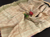 Pure hand stitched, math-stitch silk stoles which can be carried both ways!