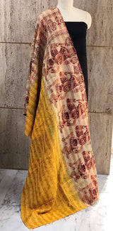 Pure hand stitched, math-stitch silk stoles which can be carried both ways!