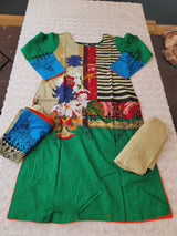 Pakistani Stitched lawn Embroidered Salwar kameez ready to ship