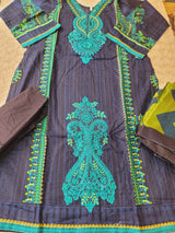 Pakistani linen Embroidered Salwar kameez Ready To Ship