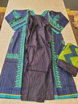 Pakistani linen Embroidered Salwar kameez Ready To Ship