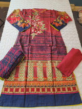 Pakistani Stitched lawn Embroidered Salwar kameez ready to ship