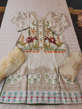 Pakistani lawn Embroidered Salwar kameez Ready To Ship