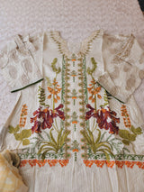 Pakistani lawn Embroidered Salwar kameez Ready To Ship