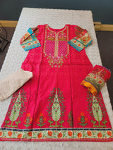 Indian Stitched Embroidery Suit Ready To Ship