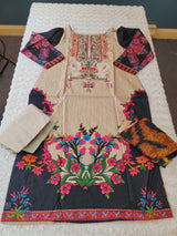 Indian Stitched Embroidery Suit Ready To Ship