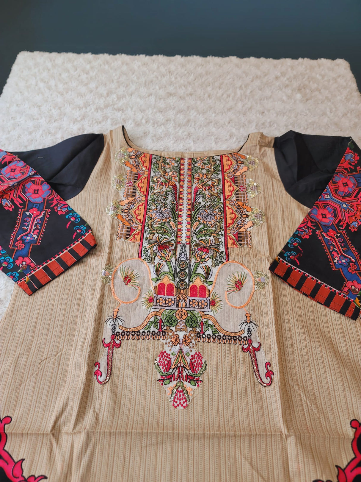 Indian Stitched Embroidery Suit Ready To Ship