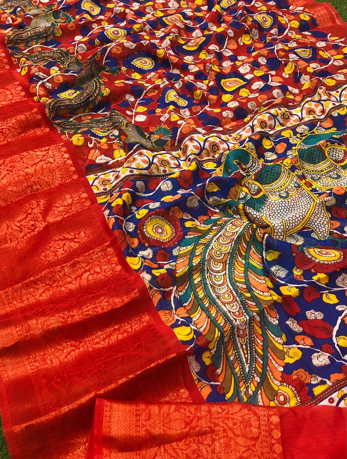 Kalamkari Saree With Blouse Pc
