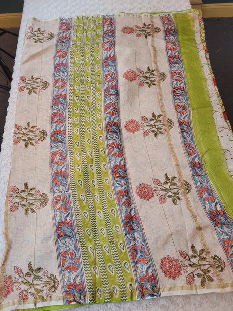 MUNAR SILK COTTON *ORIGINAL DIGITAL PRINT* Saree length (5.5)mtr. Blouse:- banglore(Digital print)