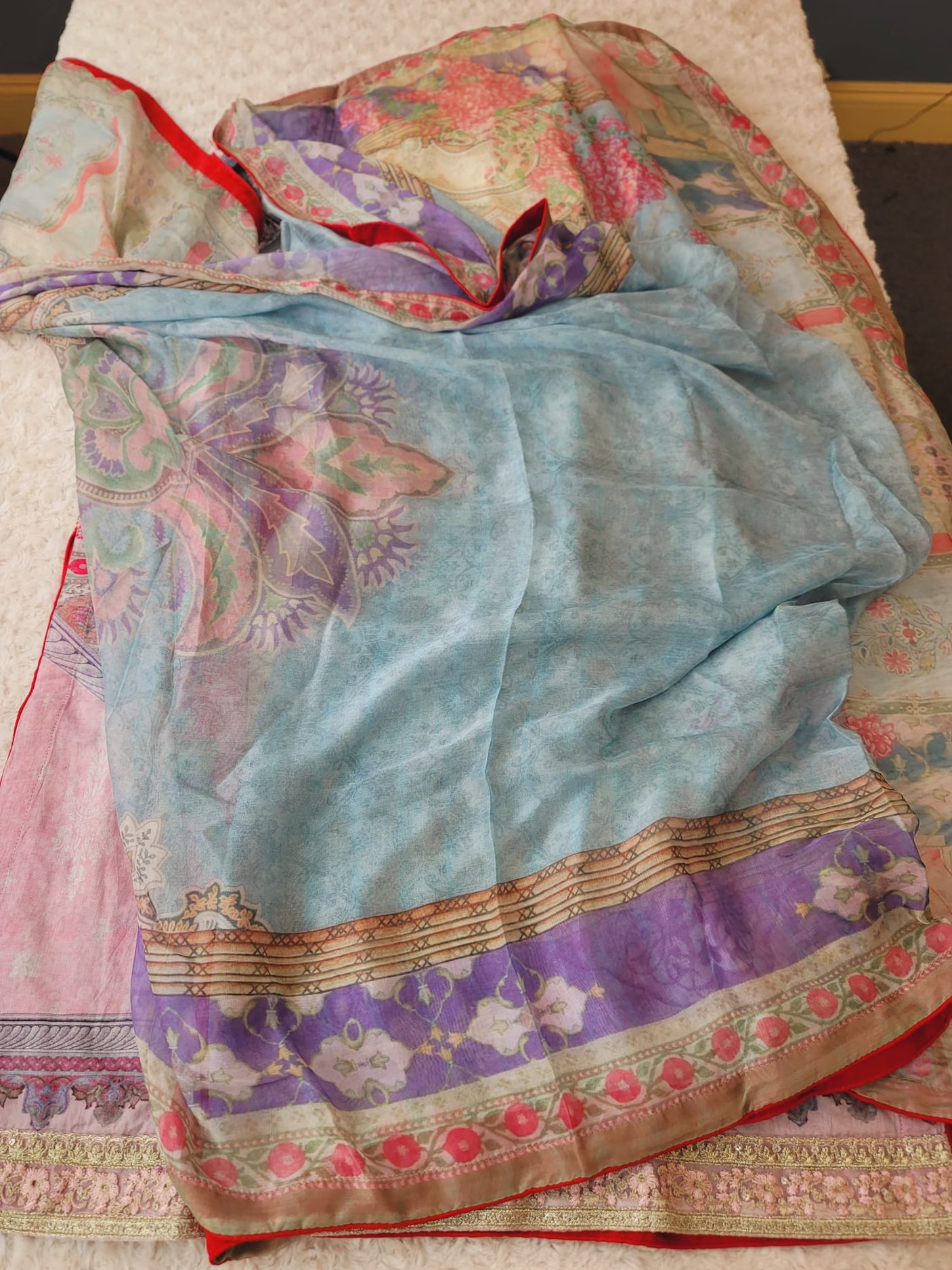 Pakistani lawn Embroidered Salwar kameez Ready To Ship