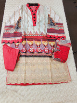 Luxury lawn with pure chiffon dupatta- Ready To Ship