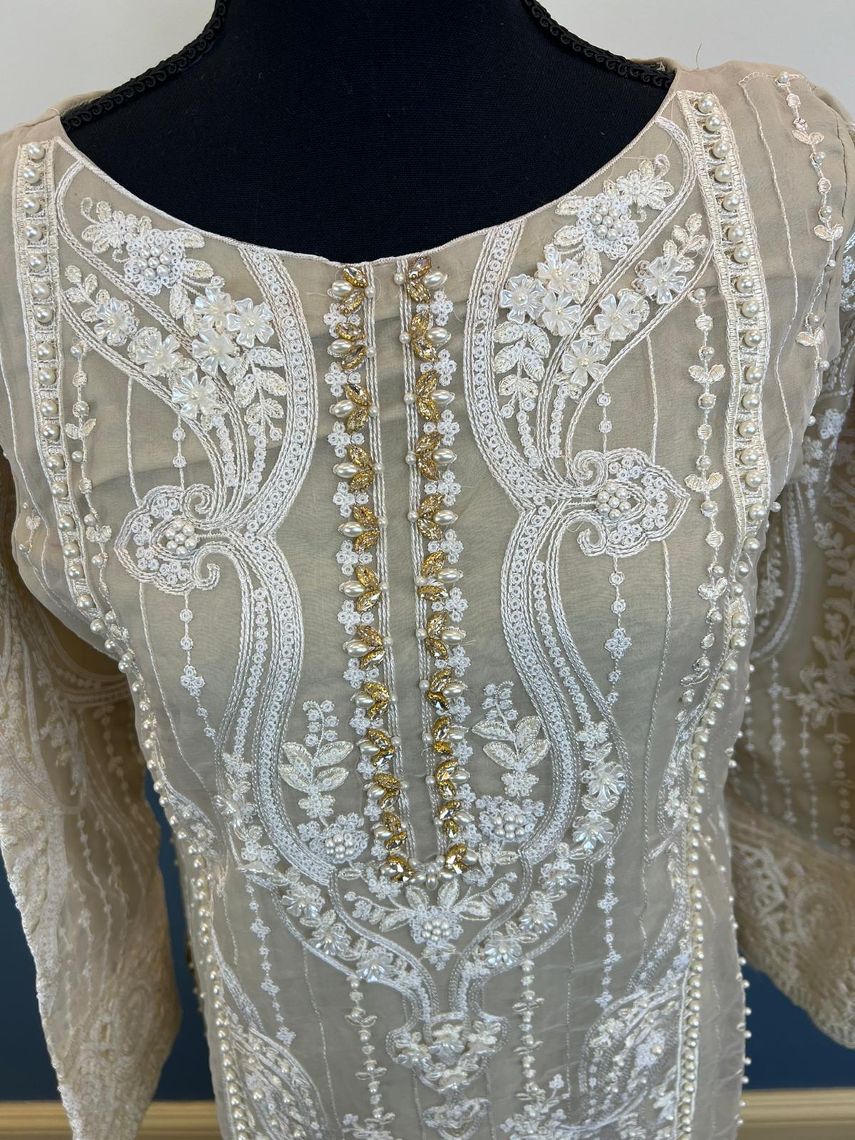 Pakistani Stitched Embroidery Party Wear Dresses Ready To Ship