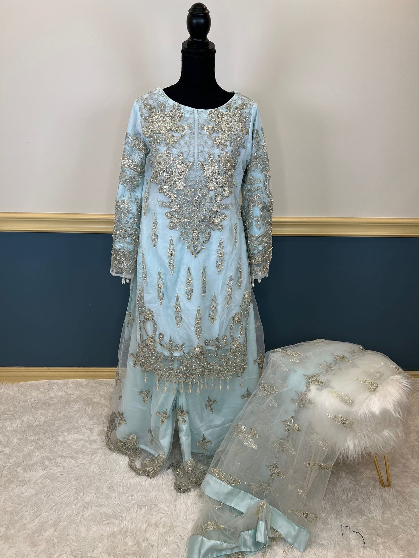 Pakistani Stitched Embroidery Party Wear Dresses Ready To Ship