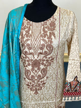 Pakistani Stitched lawn Embroidered Salwar kameez ready to ship