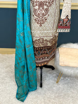 Pakistani Stitched lawn Embroidered Salwar kameez ready to ship