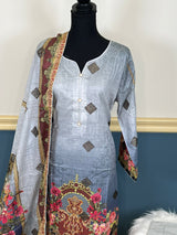 Pakistani Stitched Embroidered lawn Salwar kameez ready to ship