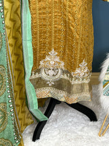 Pakistani Stitched Embroidered lawn Salwar kameez ready to ship