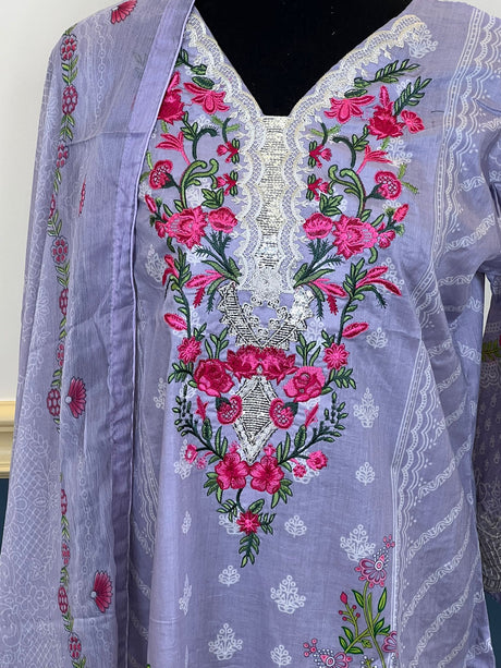 Pakistani Stitched Embroidered lawn Salwar kameez ready to ship