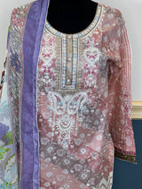 Pakistani Stitched Embroidered lawn Salwar kameez ready to ship