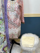 Pakistani Stitched Embroidered lawn Salwar kameez ready to ship