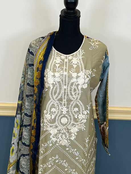 Pakistani Stitched Embroidered lawn Salwar kameez ready to ship