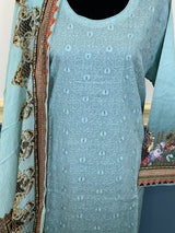 Pakistani Stitched Embroidered lawn Salwar kameez ready to ship