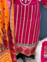 Pakistani Stitched Embroidered lawn Salwar kameez ready to ship