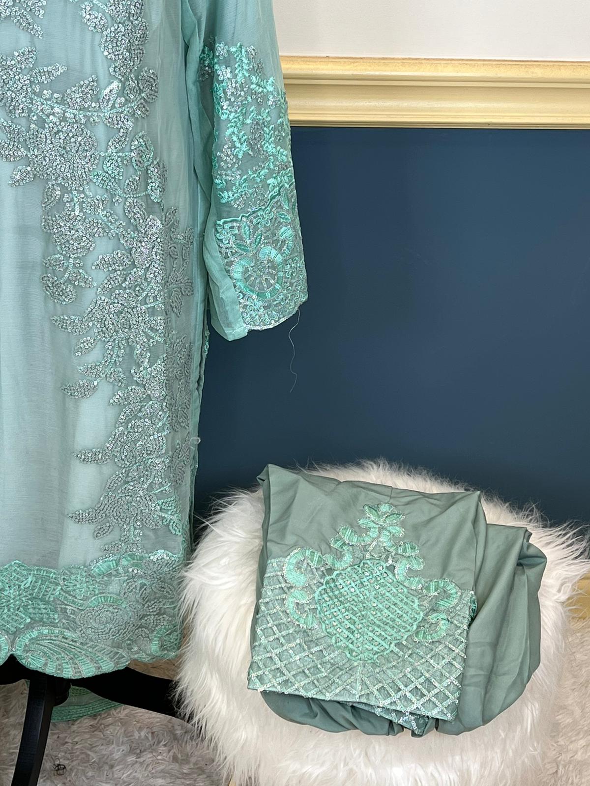 Pakistani Embroidered Party wear  Ready To Ship