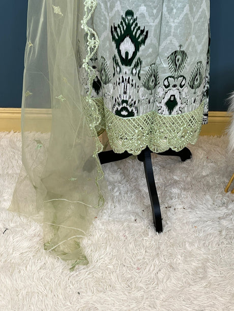 Indian Cotton Stitched Embroidery Suit Ready To Ship