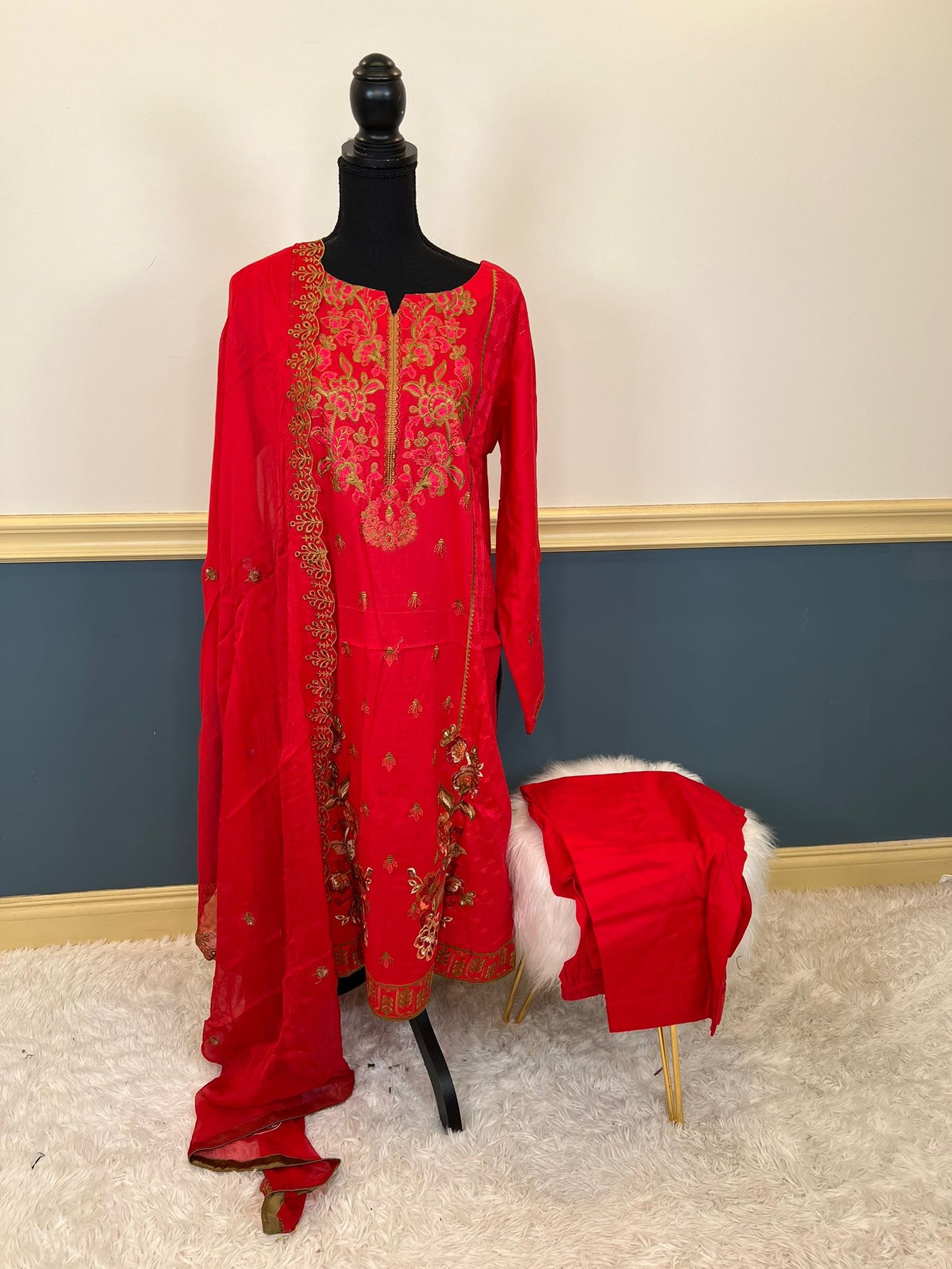 Pakistani Stitched Embroidery luxury  lawn Dresses Ready To Ship