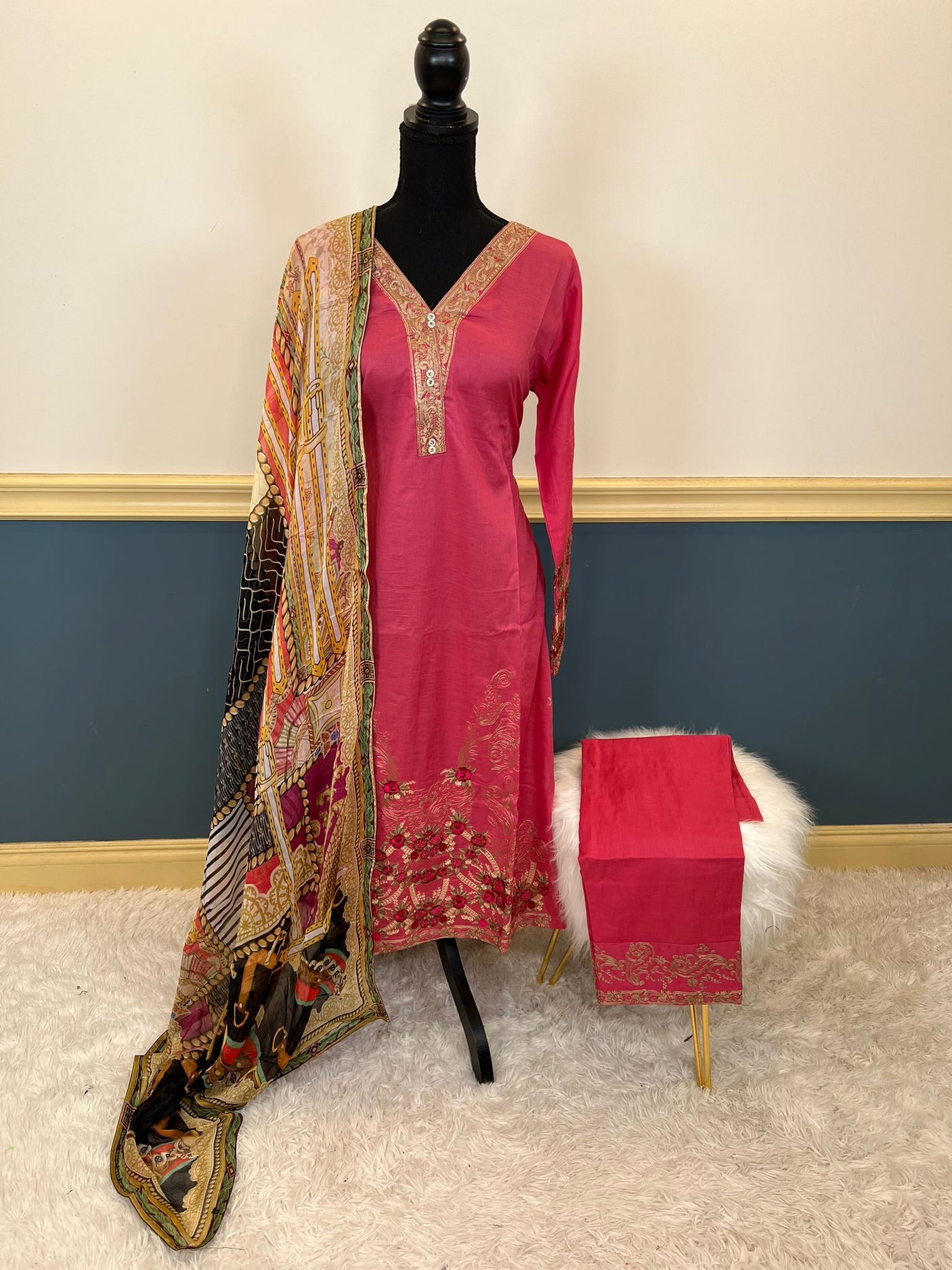 Pakistani Stitched Embroidery luxury  lawn Dresses Ready To Ship