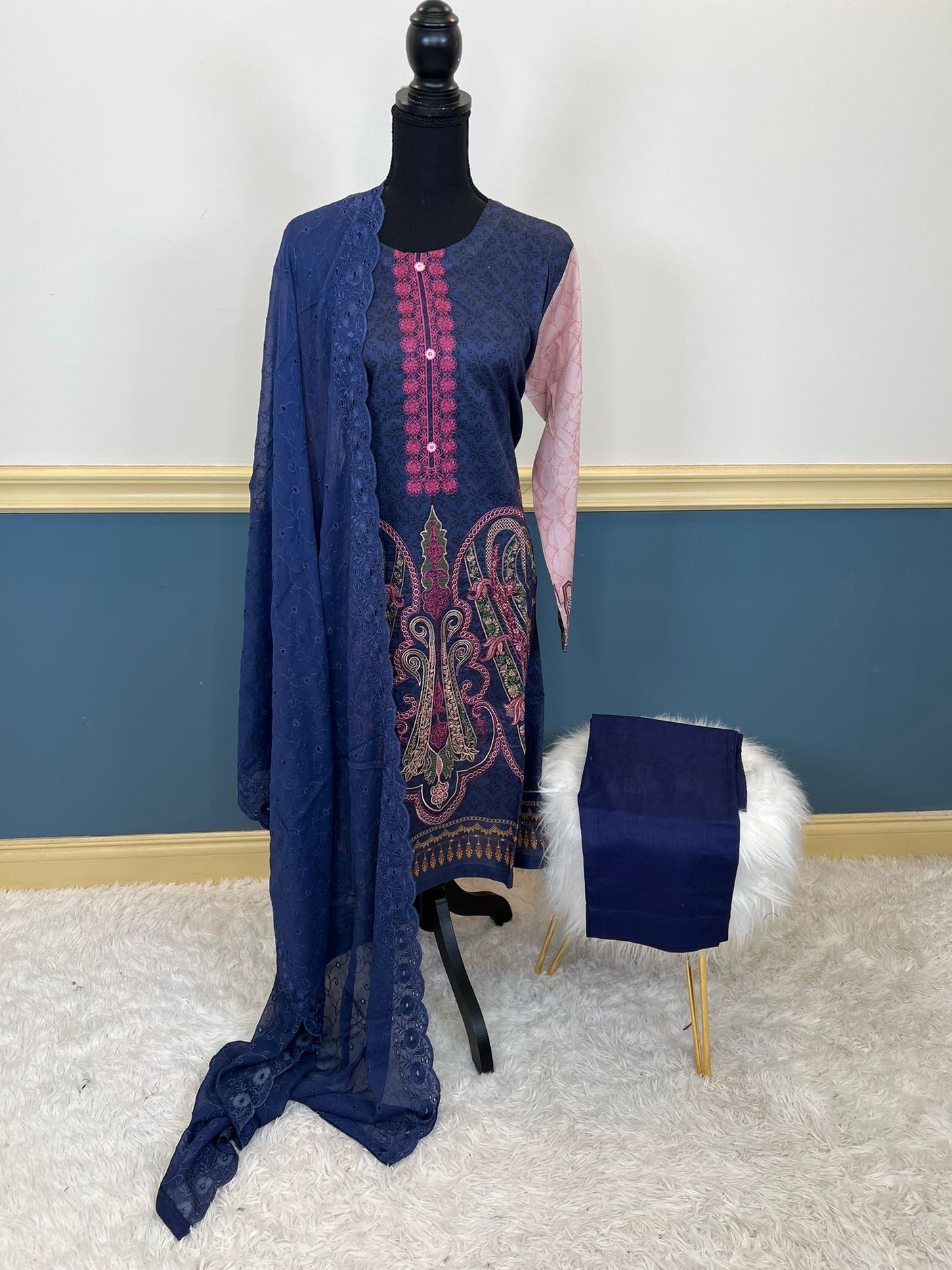 Pakistani Stitched Embroidery luxury  lawn Dresses Ready To Ship