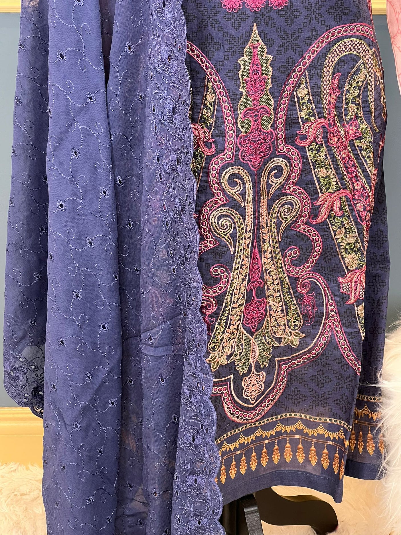 Pakistani Stitched Embroidery luxury  lawn Dresses Ready To Ship