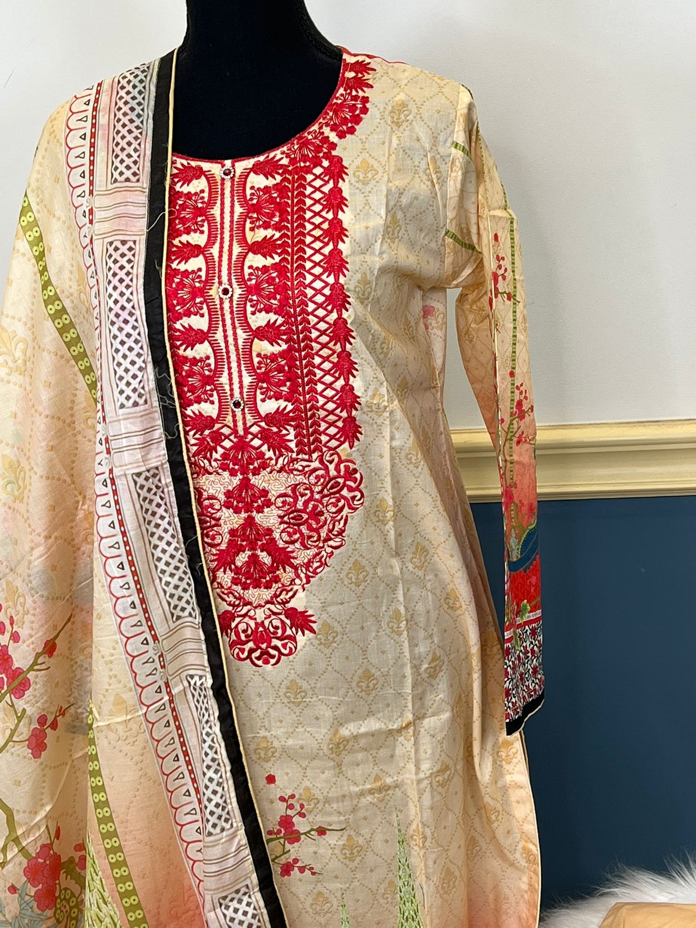 Pakistani Stitched Embroidery luxury  lawn Dresses Ready To Ship