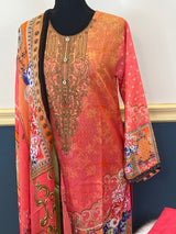 Pakistani Stitched Embroidery luxury  lawn Dresses Ready To Ship