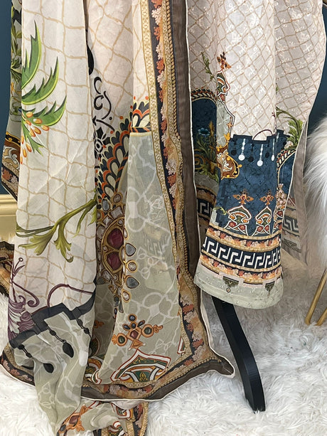 Pakistani Stitched Embroidery luxury  lawn Dresses Ready To Ship