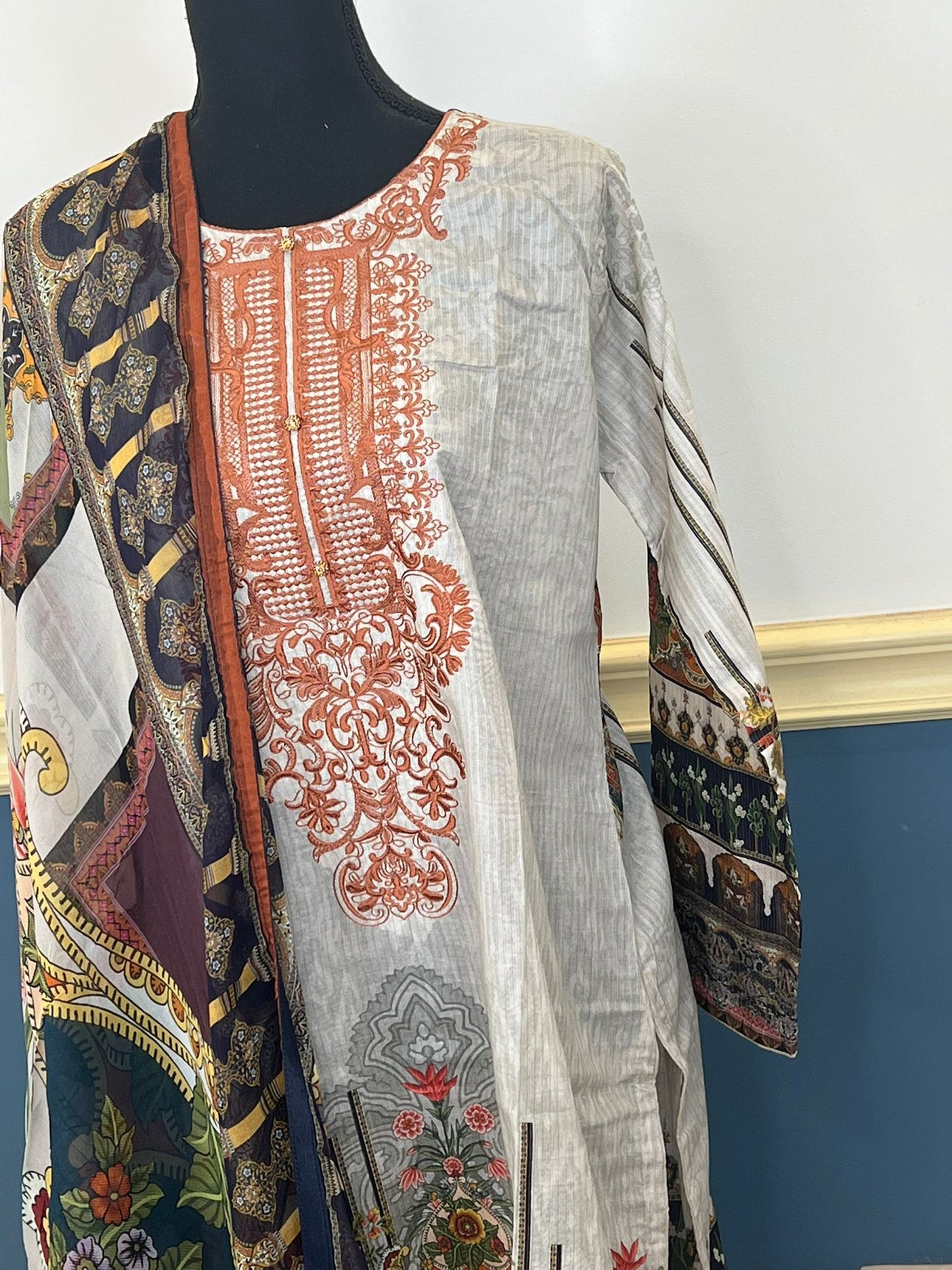 Pakistani Stitched Embroidery luxury  lawn Dresses Ready To Ship