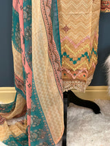 Pakistani Stitched Embroidered lawn Salwar kameez ready to ship