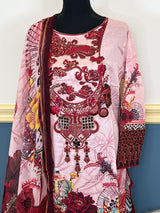 Pakistani Stitched Luxury Embroidered lawn Salwar kameez ready to ship