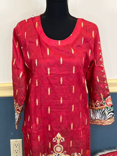 Pakistani Stitched Embroidery Lawn Suit Ready To Ship