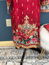 Pakistani Stitched Embroidery Lawn Suit Ready To Ship