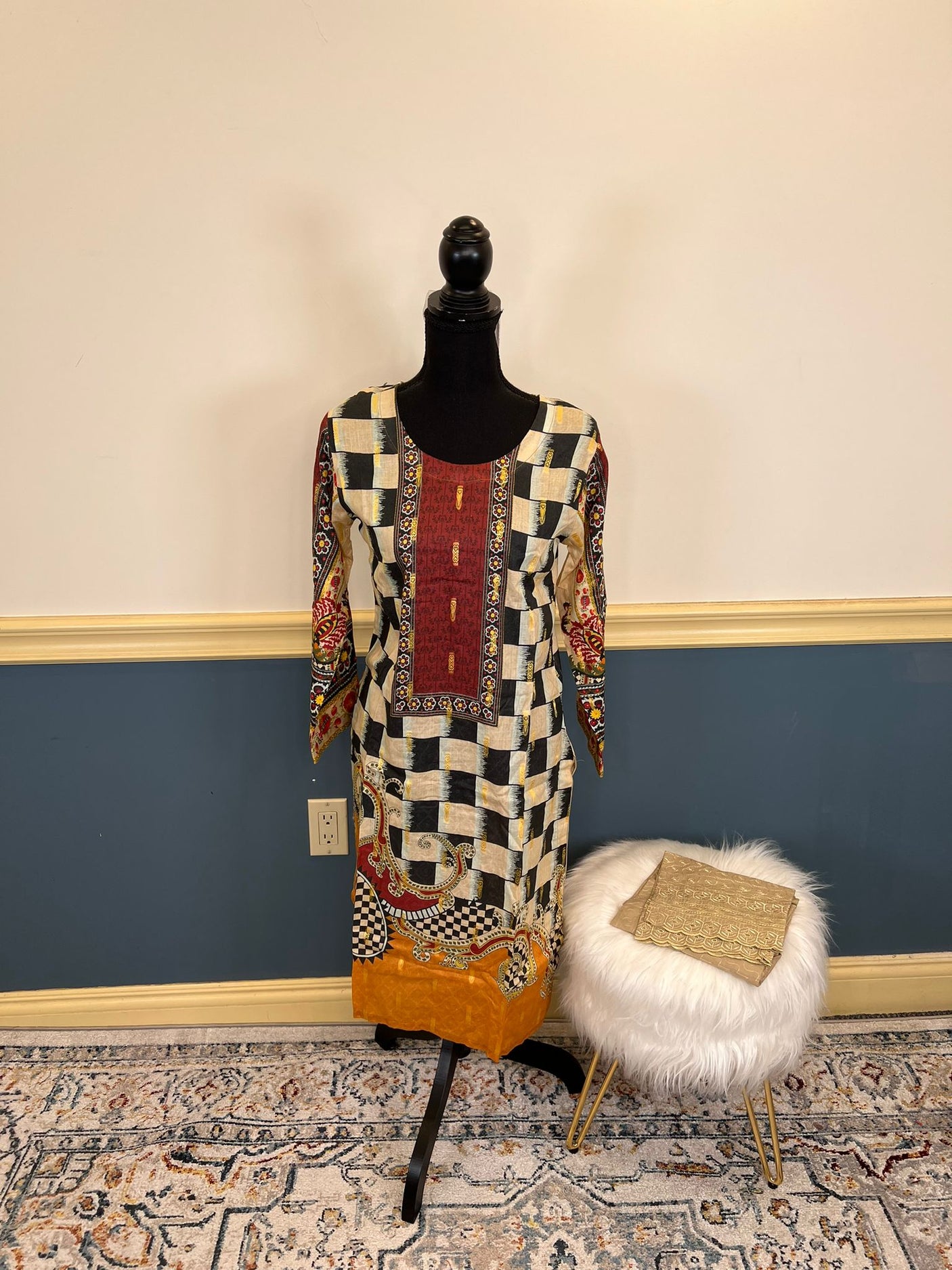 Pakistani Stitched Embroidery Lawn Suit Ready To Ship