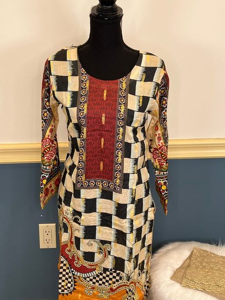 Pakistani Stitched Embroidery Lawn Suit Ready To Ship