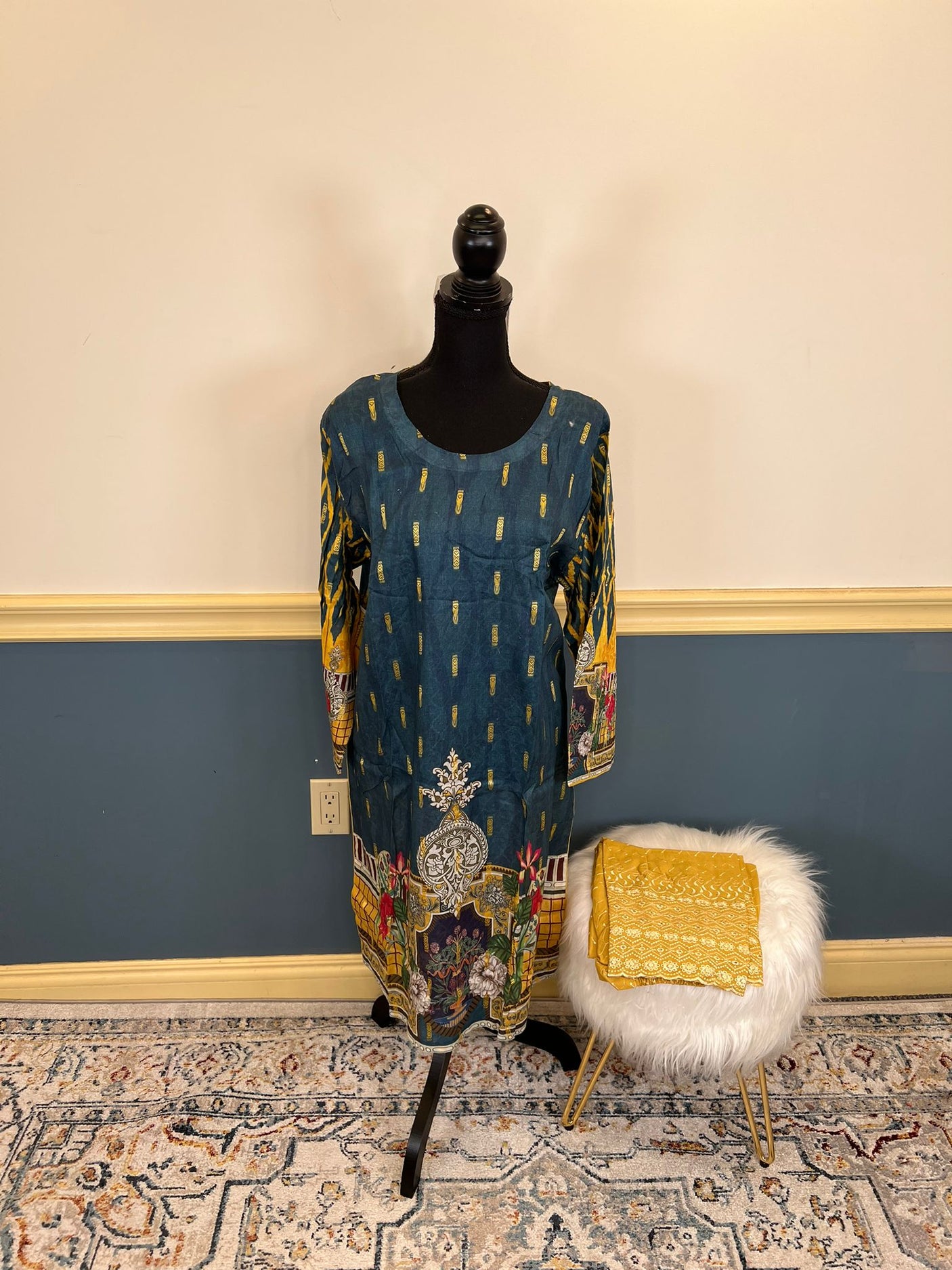 Pakistani Stitched Embroidery Lawn Suit Ready To Ship