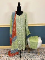 Hand Made Chunri Pakka Bor Jall Suits